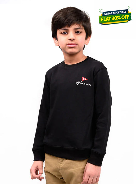 Kids Black Terry Sweatshirt