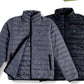 Men Grey/Black Short Body Slim-Fit Full-Sleeves Puffer Jackets - Pack of 2