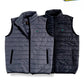 Men Grey/Black Quilted Short Body Slim-Fit Gilet Puffer Jackets - Pack of 2