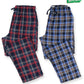 Red & Navy Flannel Relaxed Winter Pajamas - Pack of 2