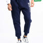 Men Navy Blue Fleece Slim Joggers