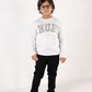 Kids White Fleece Sweatshirt