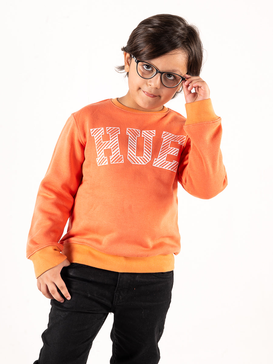 Kids Tangerine Orange Fleece Sweatshirt