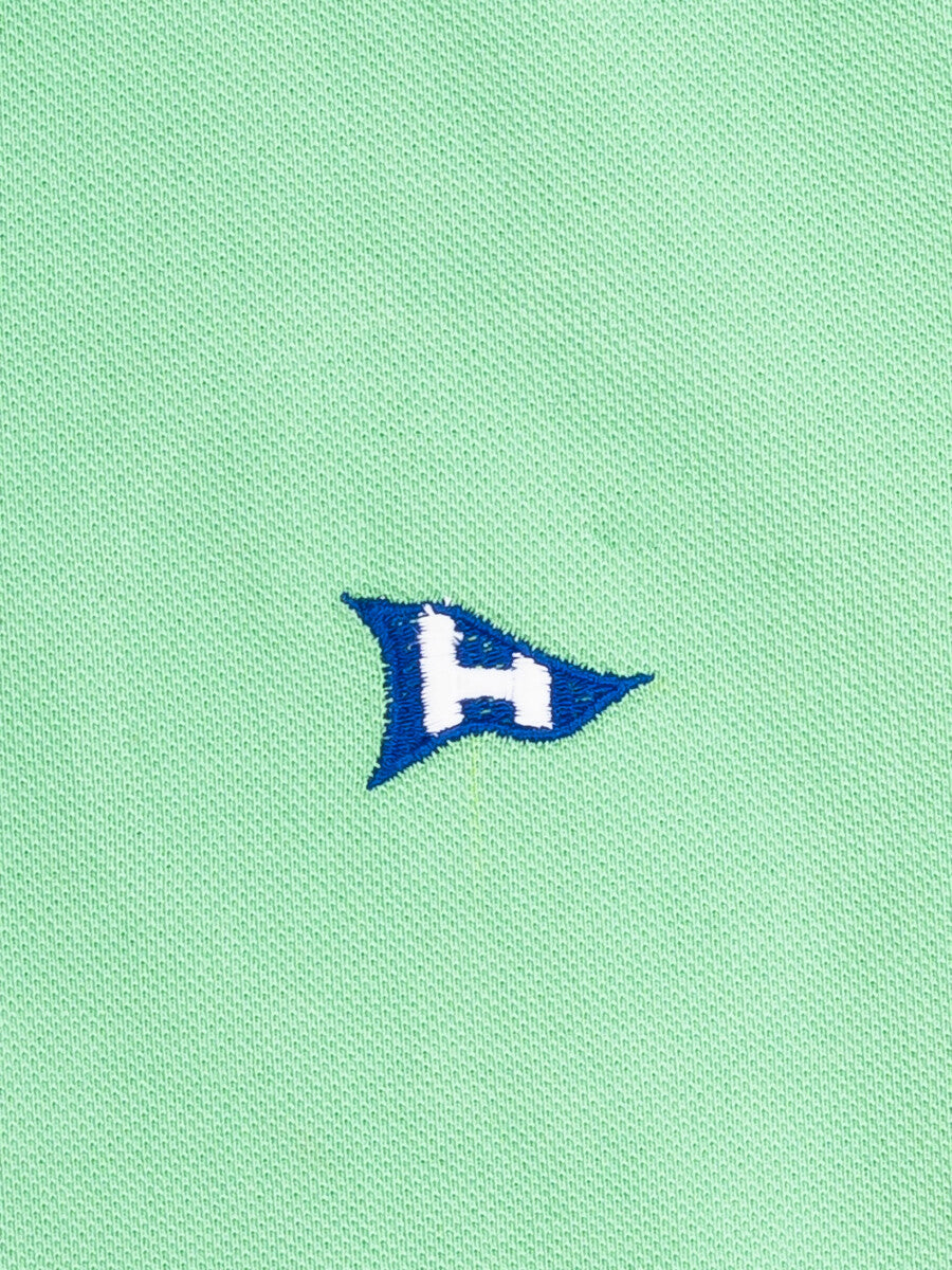Kids Turquoise Iconic Mesh Regular Fit Short Sleeve Polo Shirt
