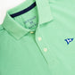 Kids Turquoise Iconic Mesh Regular Fit Short Sleeve Polo Shirt