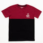 Kids Black & Burgundy Short Sleeve T-Shirt Crew Neck