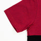 Kids Black & Burgundy Short Sleeve T-Shirt Crew Neck
