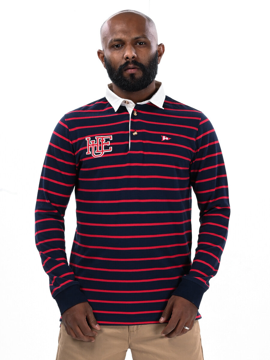 Men's Red/Blue Rugby Shirt