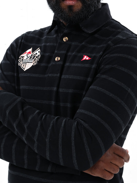 Men's Grey/Black Rugby Shirt