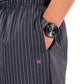 Maroon/Black Cotton Blend Relaxed Pajama