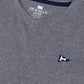 Kids Grey Cotton V-Neck Tee Shirt