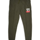 Men Olive Terry Slim Joggers