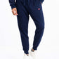Men Navy Blue Terry Slim Joggers