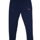 Men Navy Blue Terry Slim Joggers