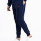 Men Navy Blue Terry Slim Joggers