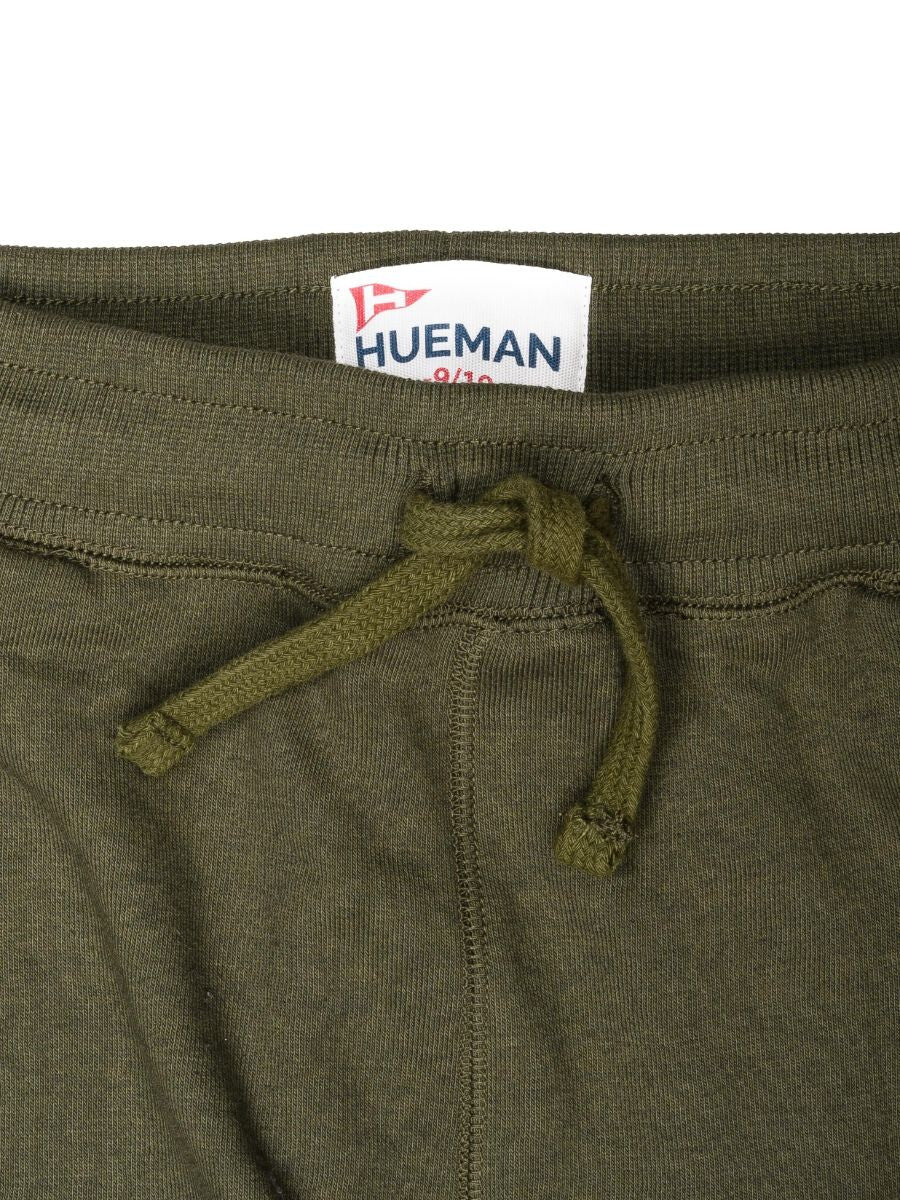 Boys Olive Terry Slim Joggers