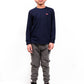 Kids Navy Blue Terry Sweatshirt