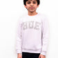 Kids White Fleece Sweatshirt