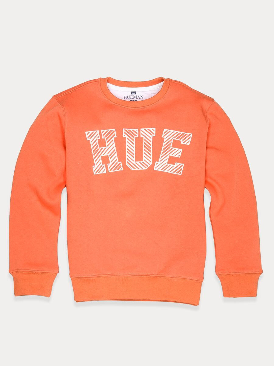 Kids Tangerine Orange Fleece Sweatshirt