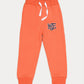 Boys Orange Fleece Slim Joggers