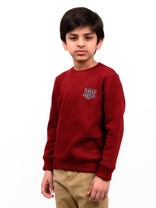 Kids Burgundy Fleece Sweatshirt