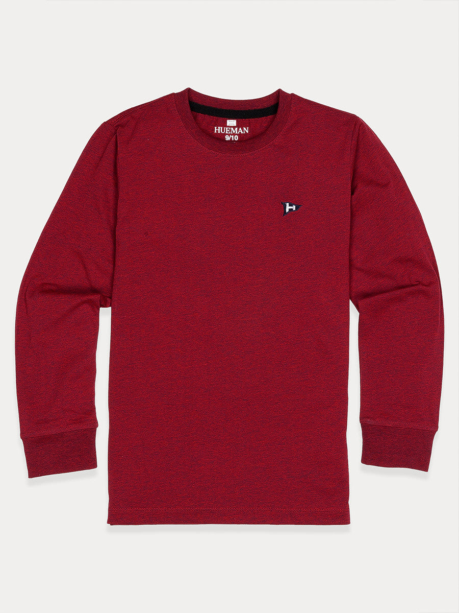 Kids Burgundy Terry Full Sleeve Sweatshirt