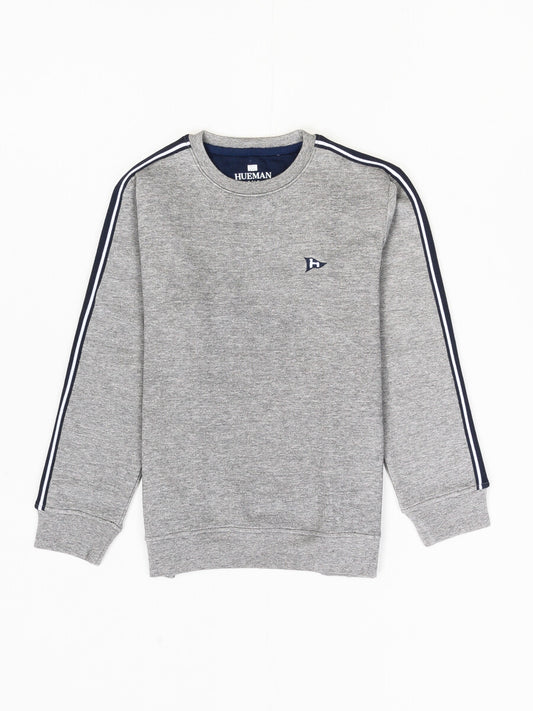 Kids Grey Fleece Crewneck Sweatsuit