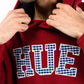 Burgundy Men Fleece Hooded Sweatshirt