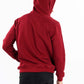 Burgundy Men Fleece Hooded Sweatshirt