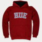 Burgundy Men Fleece Hooded Sweatshirt