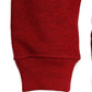Burgundy Men Fleece Hooded Sweatshirt