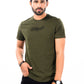Cally Round Bottom Cotton Tee Shirt - Green Olive