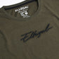 Cally Round Bottom Cotton Tee Shirt - Green Olive