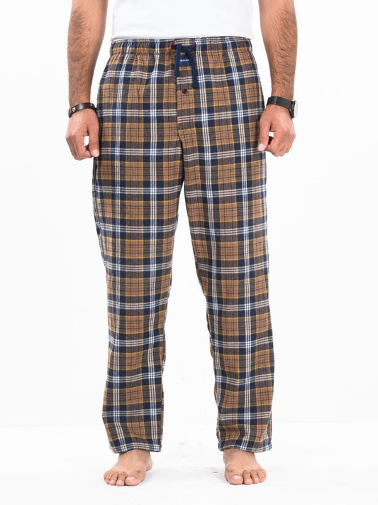 Flannel Plaid Brown/White Relaxed Winter Pajama