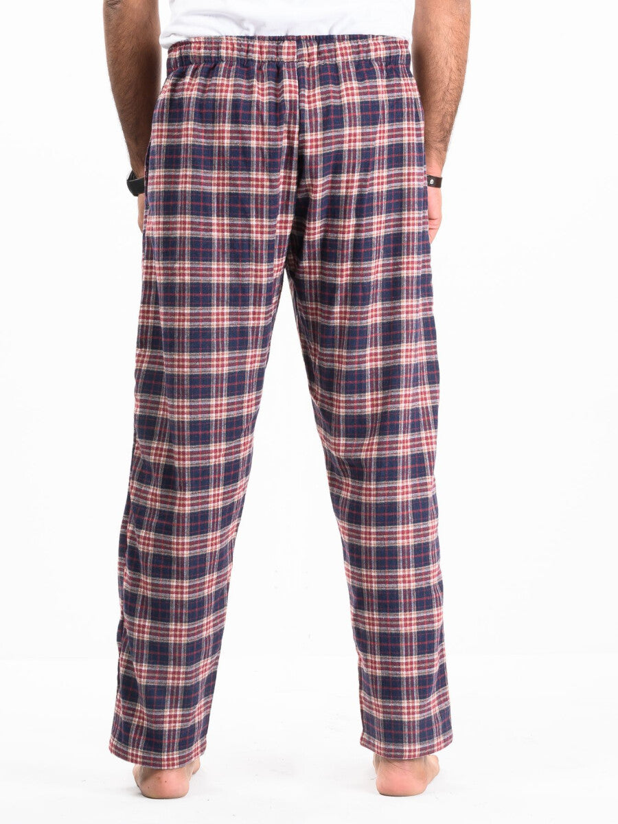 Flannel Plaid Maroon/Navy Relaxed Winter Pajamas
