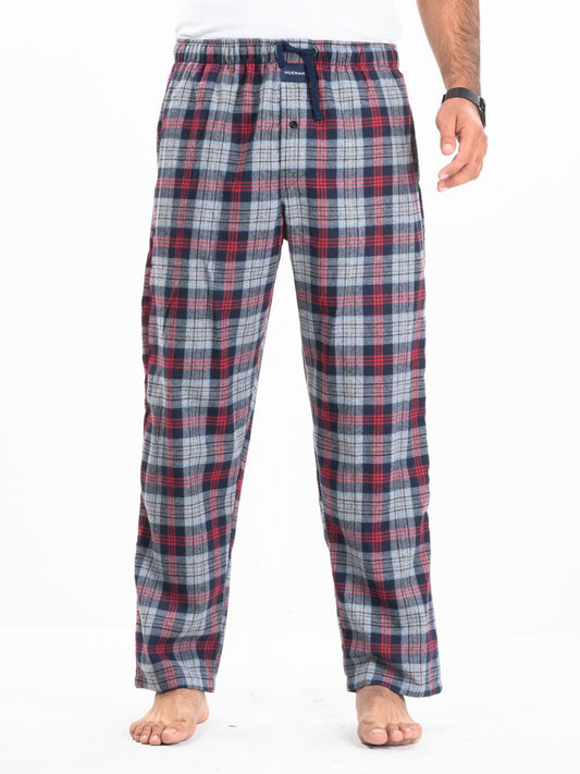 Flannel Plaid Red/Grey Double Lining Relaxed Winter Pajama