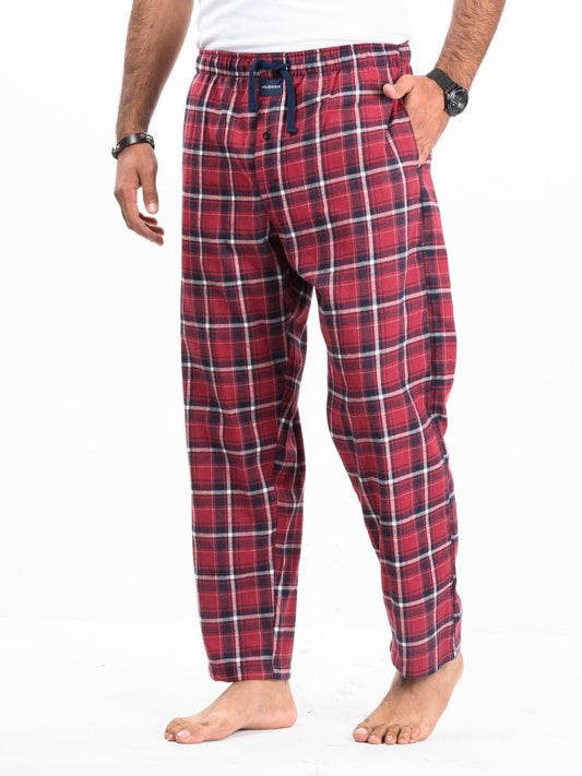 Flannel Plaid Red/White Relaxed Winter Pajama