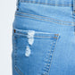 Light Blue Ripped Stretch Denim Jenna Jeans