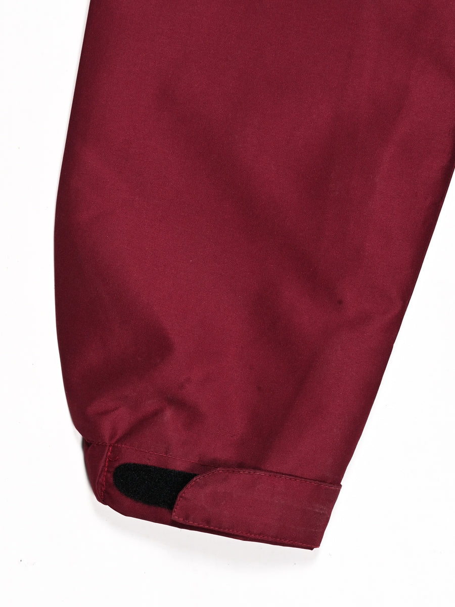 Maroon Hooded Windbreaker Jacket