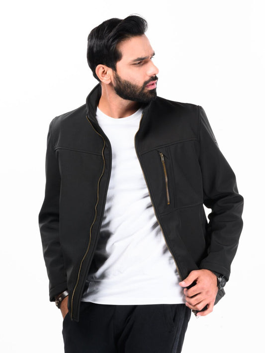 Men Black Softshell Jacket