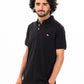 Men's Black Iconic Mesh Regular Fit Short Sleeve Polo Shirt