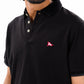 Men's Black Iconic Mesh Regular Fit Short Sleeve Polo Shirt