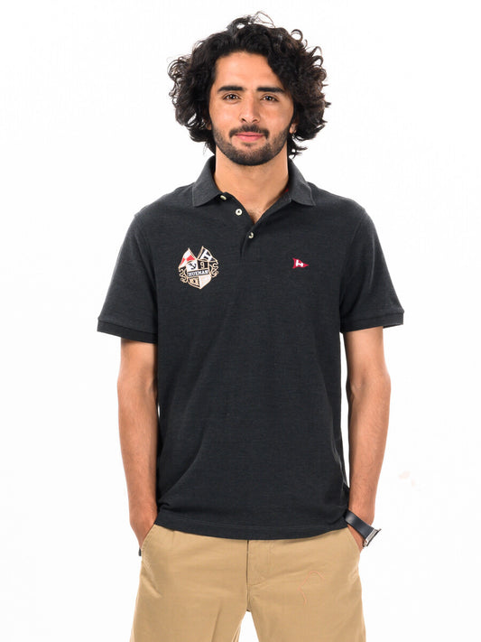 Men's Black Iconic Short Sleeve Polo Shirt