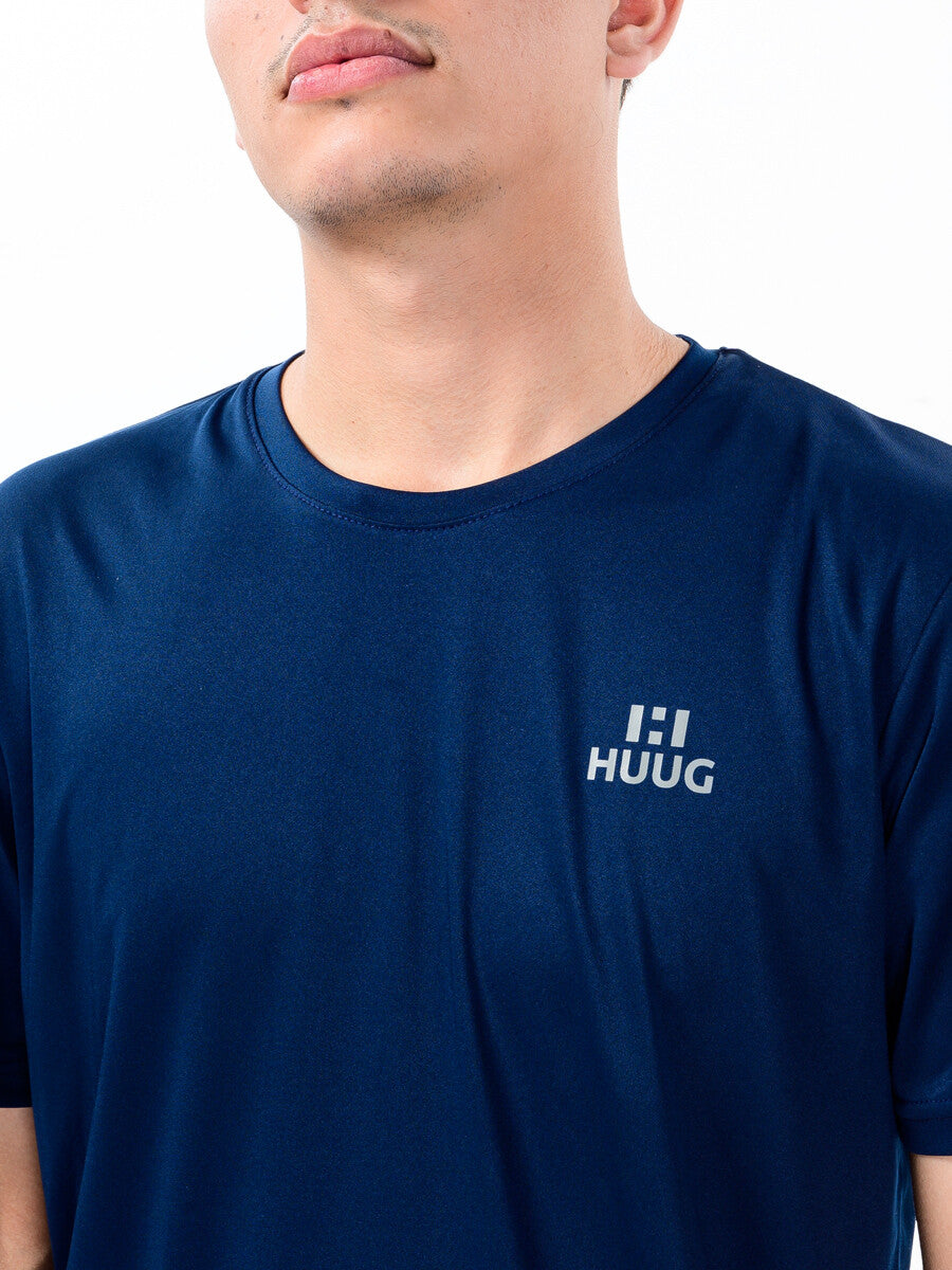 Men’s Navy Blue Custom Fit Crew Neck T-Shirt