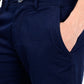 Men Navy Blue Slim Fit Chino Shorts