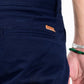 Men Navy Blue Slim Fit Chino Shorts