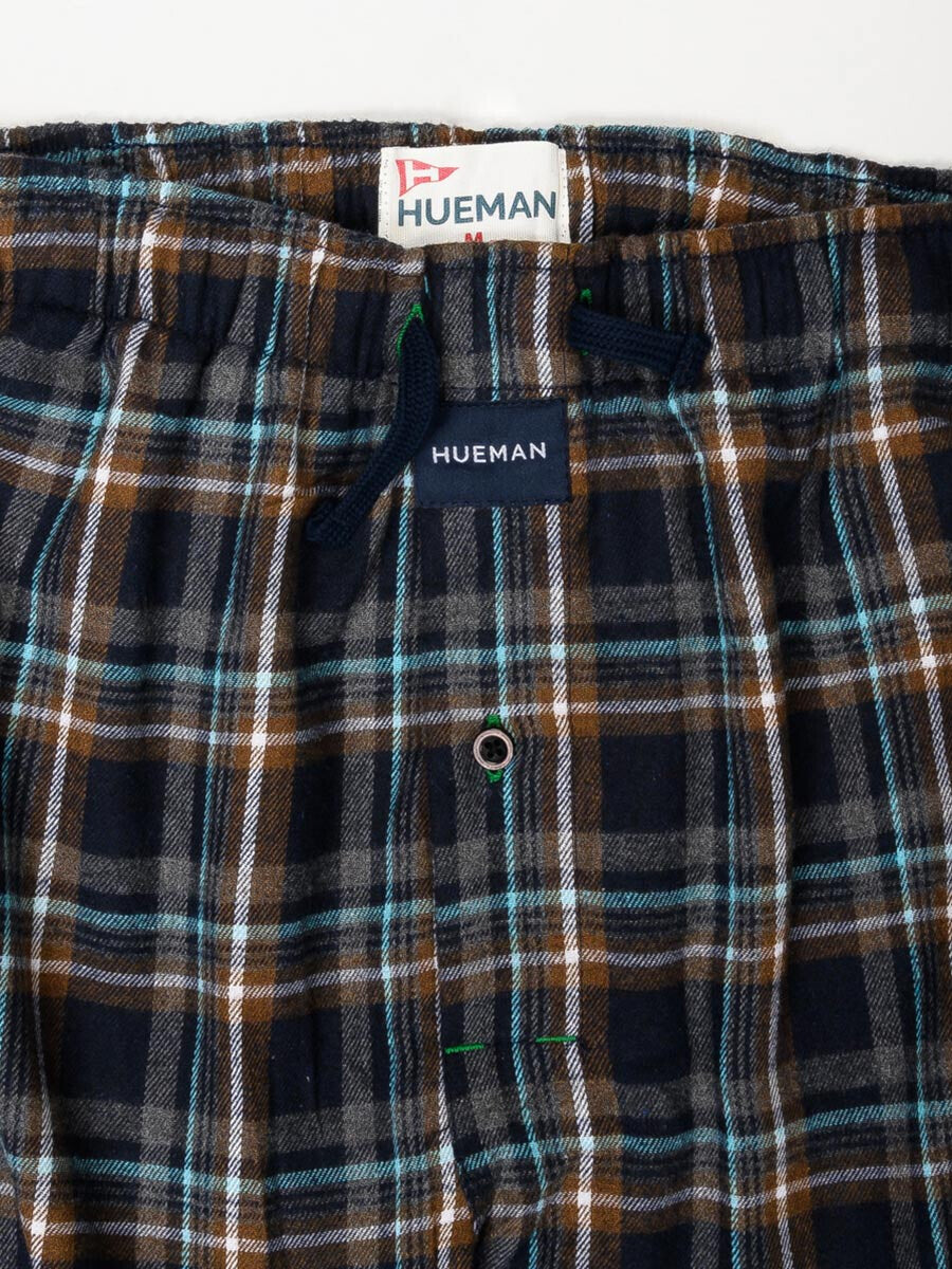 Men's Navy & Black Flannel Relaxed Winter Pajamas - Pack of 2