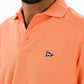 Men's Orange Iconic Mesh Regular Fit Short Sleeve Polo Shirt