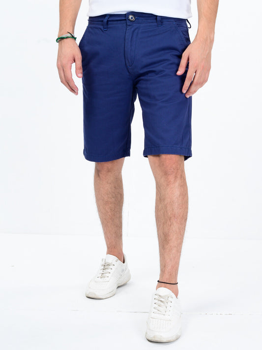 Men Blue Slim Fit Chino Short