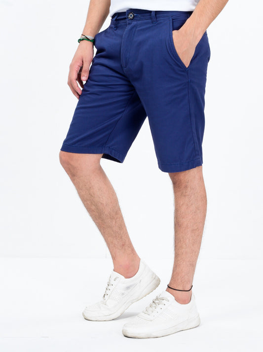 Men Blue Slim Fit Chino Short